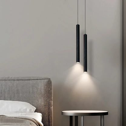 Modern Nordic Double Head LED Pendant Lamp - 2m Hanging Cylinder Chandelier for Dining Room - ZOOMNSTORE