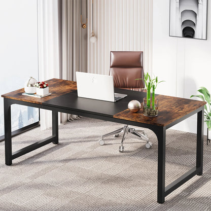 Modern Office Desk - Large Computer Workstation for Home and Study - ZOOMNSTORE