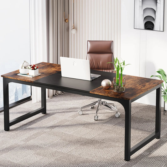 Modern Office Desk - Large Computer Workstation for Home and Study - ZOOMNSTORE