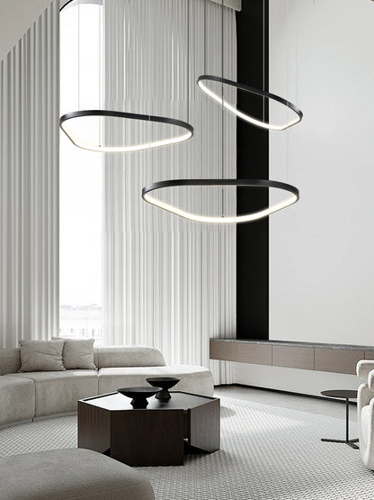 Modern Pendant Lamp – Nordic Modern Lighting | Forged Iron Fixture, Black Lampshade - ZOOMNSTORE