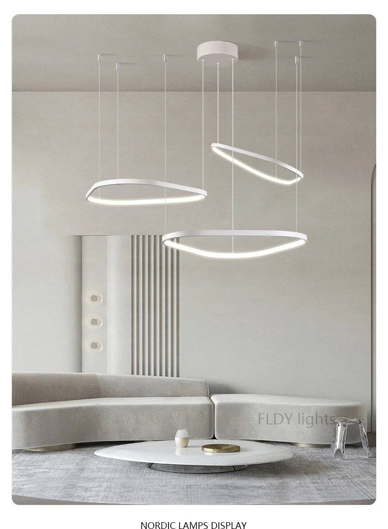 Modern Pendant Lamp – Nordic Modern Lighting | Forged Iron Fixture, Black Lampshade - ZOOMNSTORE