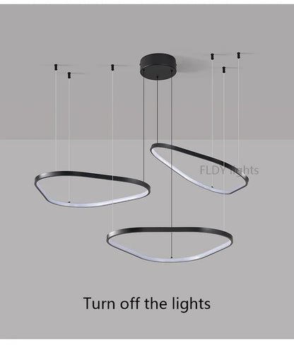 Modern Pendant Lamp – Nordic Modern Lighting | Forged Iron Fixture, Black Lampshade - ZOOMNSTORE