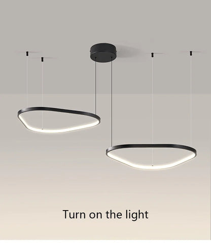 Modern Pendant Lamp – Nordic Modern Lighting | Forged Iron Fixture, Black Lampshade - ZOOMNSTORE