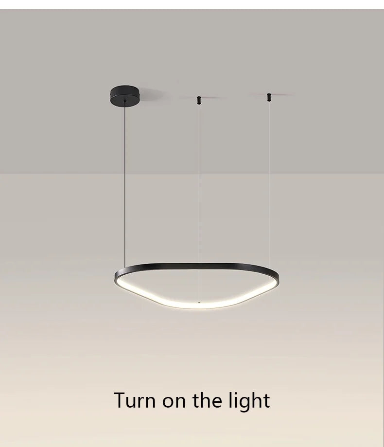 Modern Pendant Lamp – Nordic Modern Lighting | Forged Iron Fixture, Black Lampshade - ZOOMNSTORE