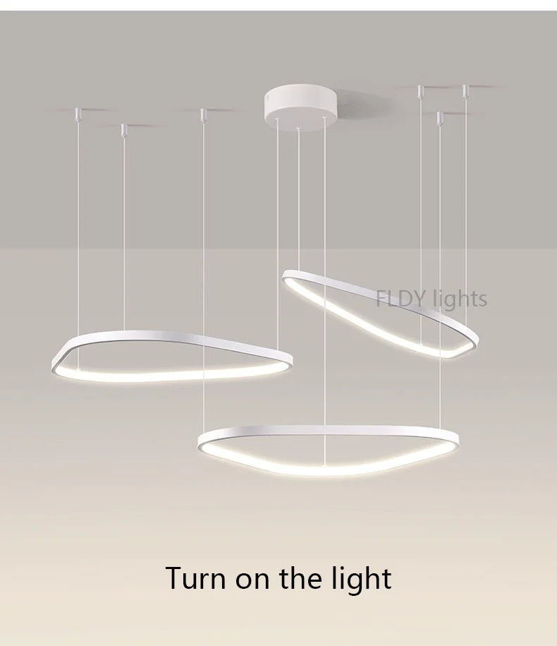 Modern Pendant Lamp – Nordic Modern Lighting | Forged Iron Fixture, Black Lampshade - ZOOMNSTORE