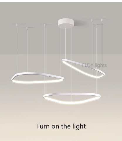 Modern Pendant Lamp – Nordic Modern Lighting | Forged Iron Fixture, Black Lampshade - ZOOMNSTORE