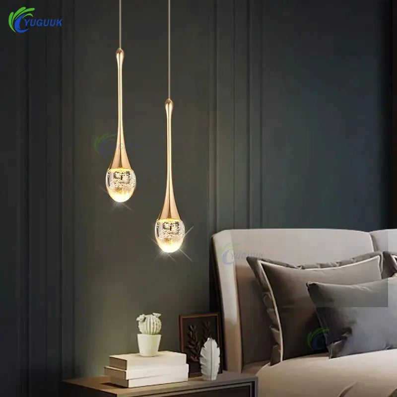 Modern Bubble Crystal Pendant Light - Indoor Hanging Lamp for Kitchen Dining Living Room Bar Cafe Decor - ZOOMNSTORE