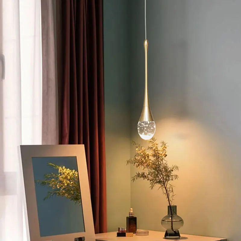 Modern Bubble Crystal Pendant Light - Indoor Hanging Lamp for Kitchen Dining Living Room Bar Cafe Decor - ZOOMNSTORE