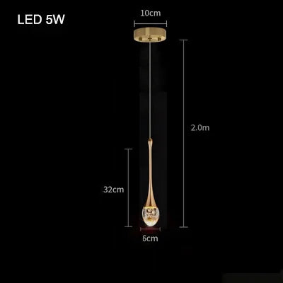 Modern Bubble Crystal Pendant Light - Indoor Hanging Lamp for Kitchen Dining Living Room Bar Cafe Decor - ZOOMNSTORE