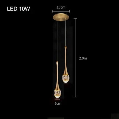 Modern Bubble Crystal Pendant Light - Indoor Hanging Lamp for Kitchen Dining Living Room Bar Cafe Decor - ZOOMNSTORE