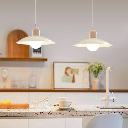 Modern Pendant Lights – Dining Room Chandeliers With Green Iron Lampshade & LED Bulbs - ZOOMNSTORE