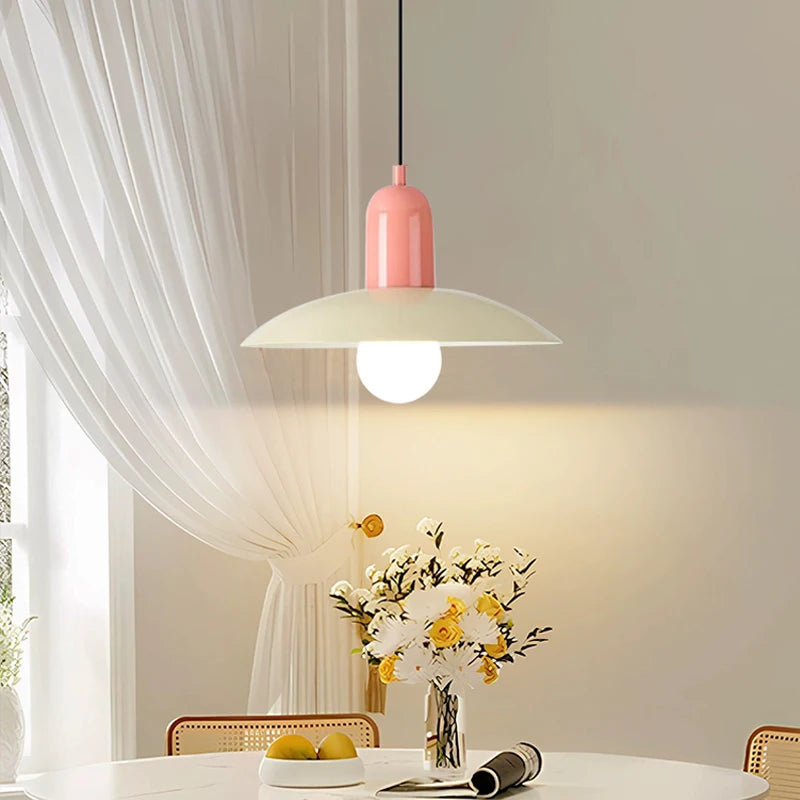 Modern Pendant Lights – Dining Room Chandeliers With Green Iron Lampshade & LED Bulbs - ZOOMNSTORE