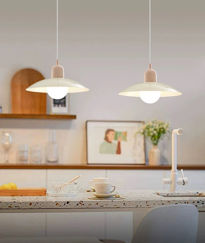 Modern Pendant Lights – Dining Room Chandeliers With Green Iron Lampshade & LED Bulbs - ZOOMNSTORE