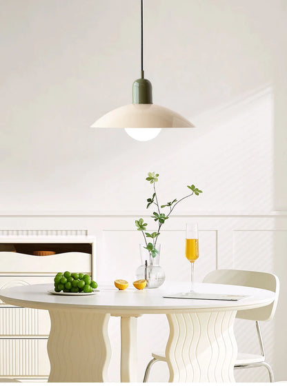 Modern Pendant Lights – Dining Room Chandeliers With Green Iron Lampshade & LED Bulbs - ZOOMNSTORE