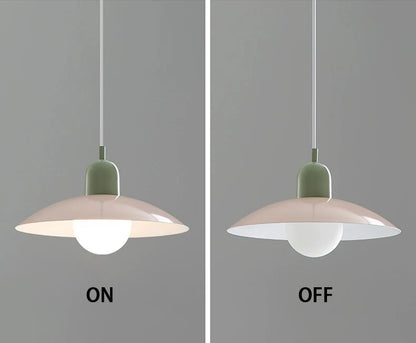 Modern Pendant Lights – Dining Room Chandeliers With Green Iron Lampshade & LED Bulbs - ZOOMNSTORE