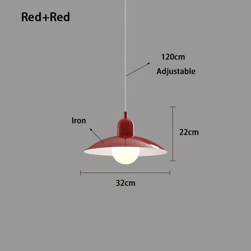 Modern Pendant Lights – Dining Room Chandeliers With Green Iron Lampshade & LED Bulbs - ZOOMNSTORE