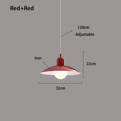 Modern Pendant Lights – Dining Room Chandeliers With Green Iron Lampshade & LED Bulbs - ZOOMNSTORE