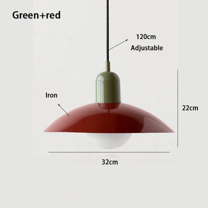 Modern Pendant Lights – Dining Room Chandeliers With Green Iron Lampshade & LED Bulbs - ZOOMNSTORE