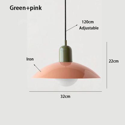 Modern Pendant Lights – Dining Room Chandeliers With Green Iron Lampshade & LED Bulbs - ZOOMNSTORE