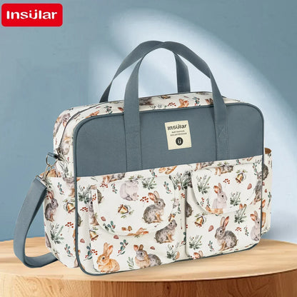 Mommy Diaper Bag For Babies LargeCapacity Organizer Waterproof Wide Opening Travel Messenger Crossbody Bag Mummy Baby Nappy Bag - ZOOMNSTORE