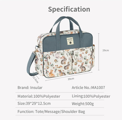 Mommy Diaper Bag For Babies LargeCapacity Organizer Waterproof Wide Opening Travel Messenger Crossbody Bag Mummy Baby Nappy Bag - ZOOMNSTORE