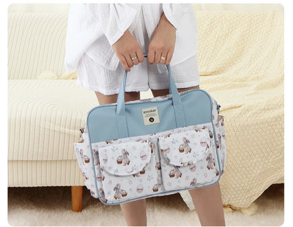 Mommy Diaper Bag For Babies LargeCapacity Organizer Waterproof Wide Opening Travel Messenger Crossbody Bag Mummy Baby Nappy Bag - ZOOMNSTORE