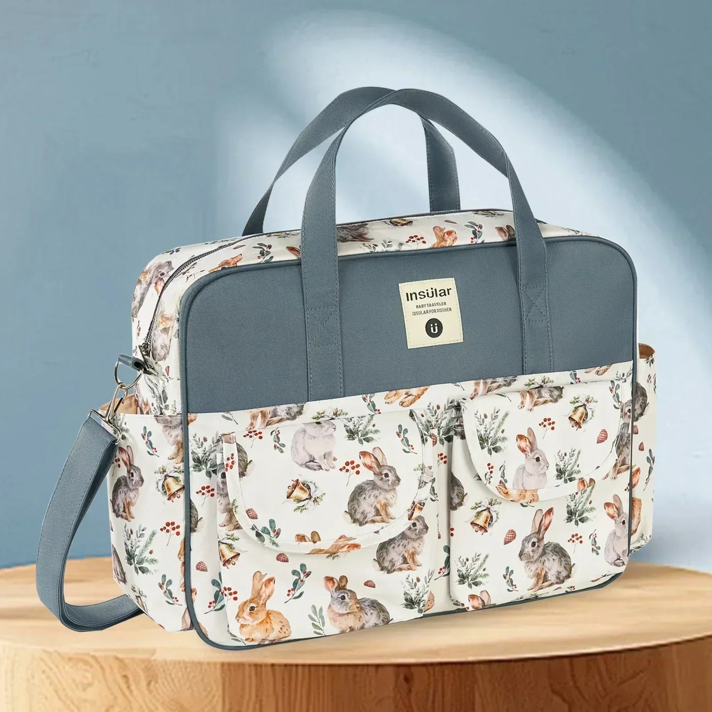 Mommy Diaper Bag For Babies LargeCapacity Organizer Waterproof Wide Opening Travel Messenger Crossbody Bag Mummy Baby Nappy Bag - ZOOMNSTORE