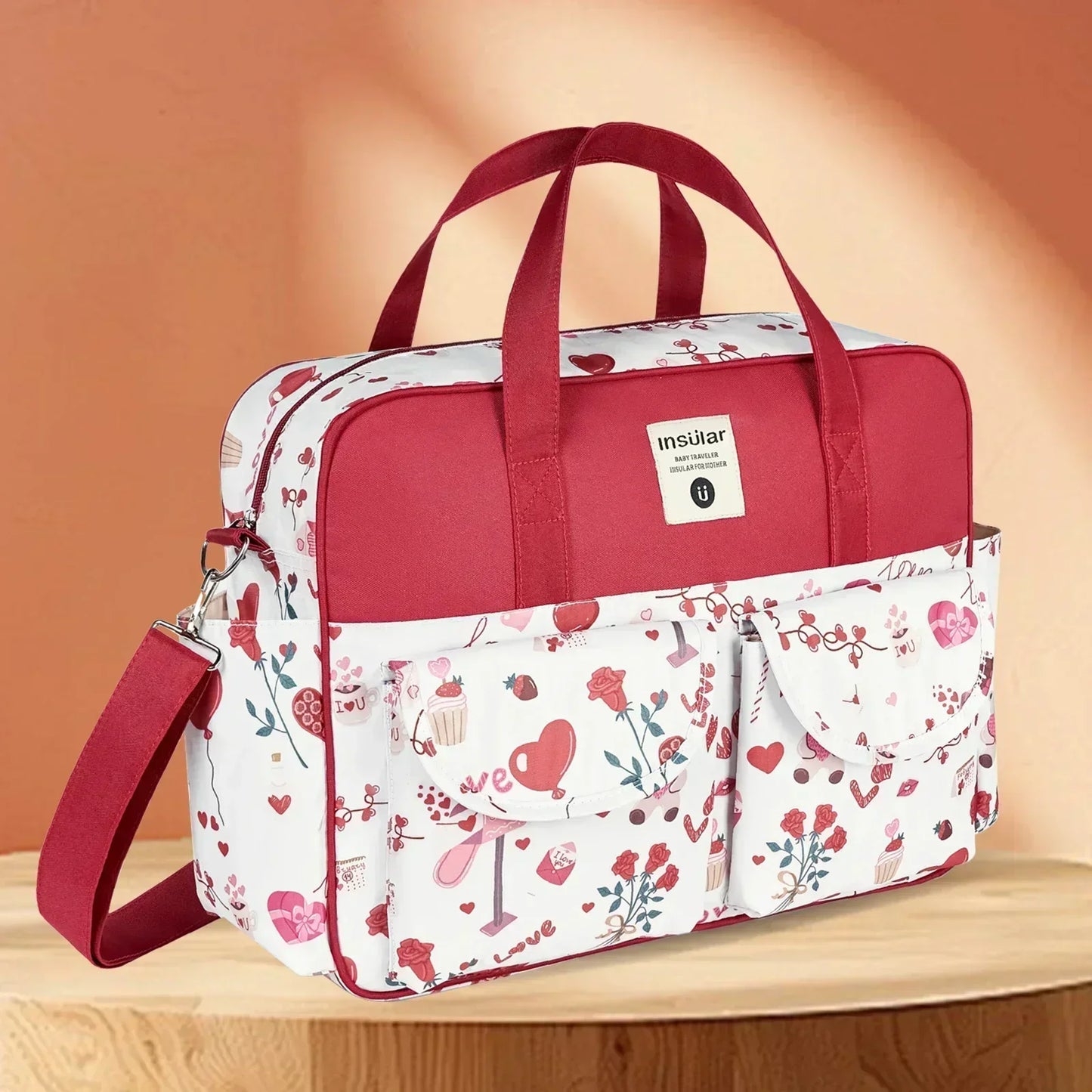 Mommy Diaper Bag For Babies LargeCapacity Organizer Waterproof Wide Opening Travel Messenger Crossbody Bag Mummy Baby Nappy Bag - ZOOMNSTORE