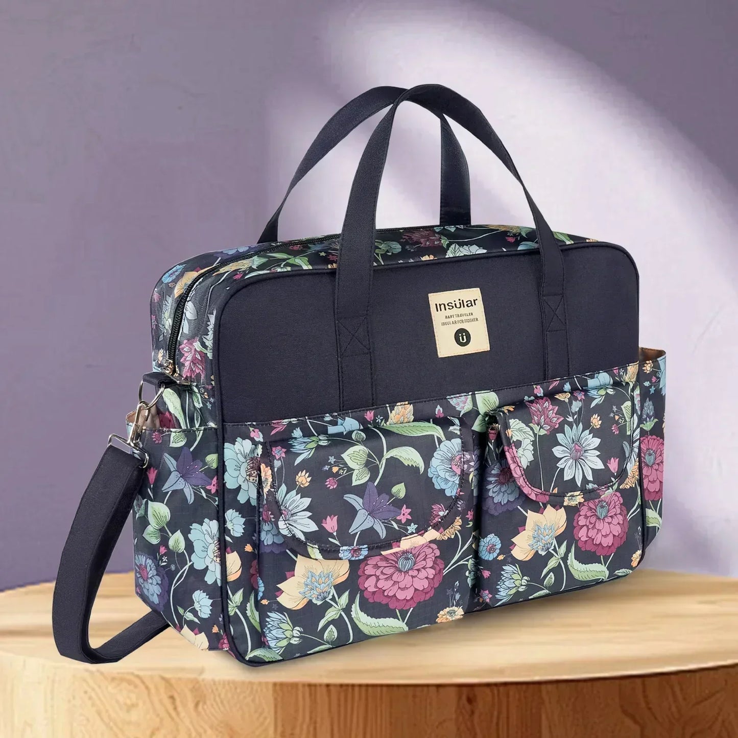 Mommy Diaper Bag For Babies LargeCapacity Organizer Waterproof Wide Opening Travel Messenger Crossbody Bag Mummy Baby Nappy Bag - ZOOMNSTORE