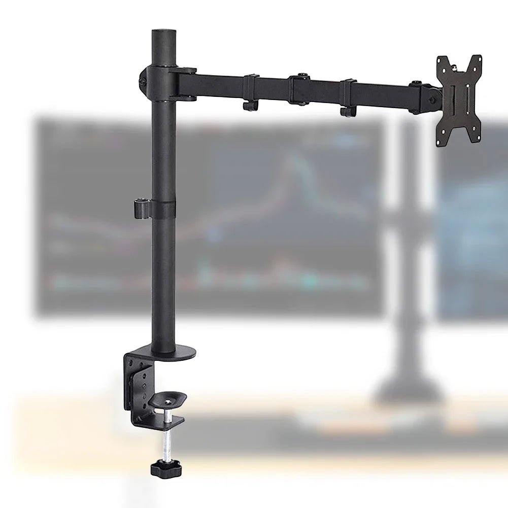 Monitor Desk Mount - Dual Adjustable Arm for 17 to 32 Inch Screens | Cable Management - ZOOMNSTORE
