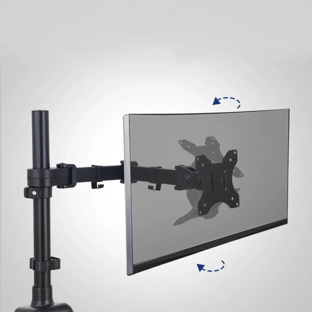 Monitor Desk Mount - Dual Adjustable Arm for 17 to 32 Inch Screens | Cable Management - ZOOMNSTORE