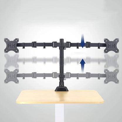 Monitor Desk Mount - Dual Adjustable Arm for 17 to 32 Inch Screens | Cable Management - ZOOMNSTORE