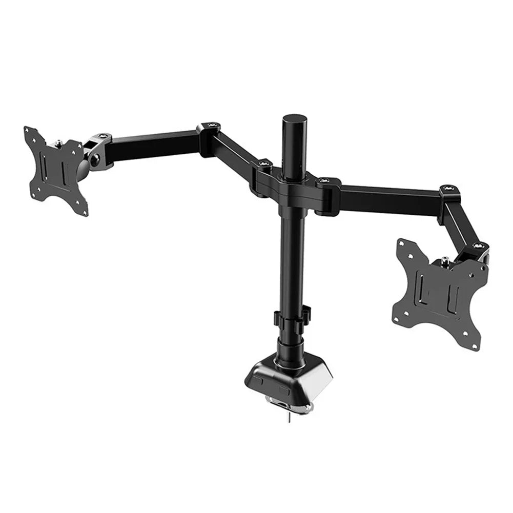 Monitor Desk Mount - Dual Adjustable Arm for 17 to 32 Inch Screens | Cable Management - ZOOMNSTORE