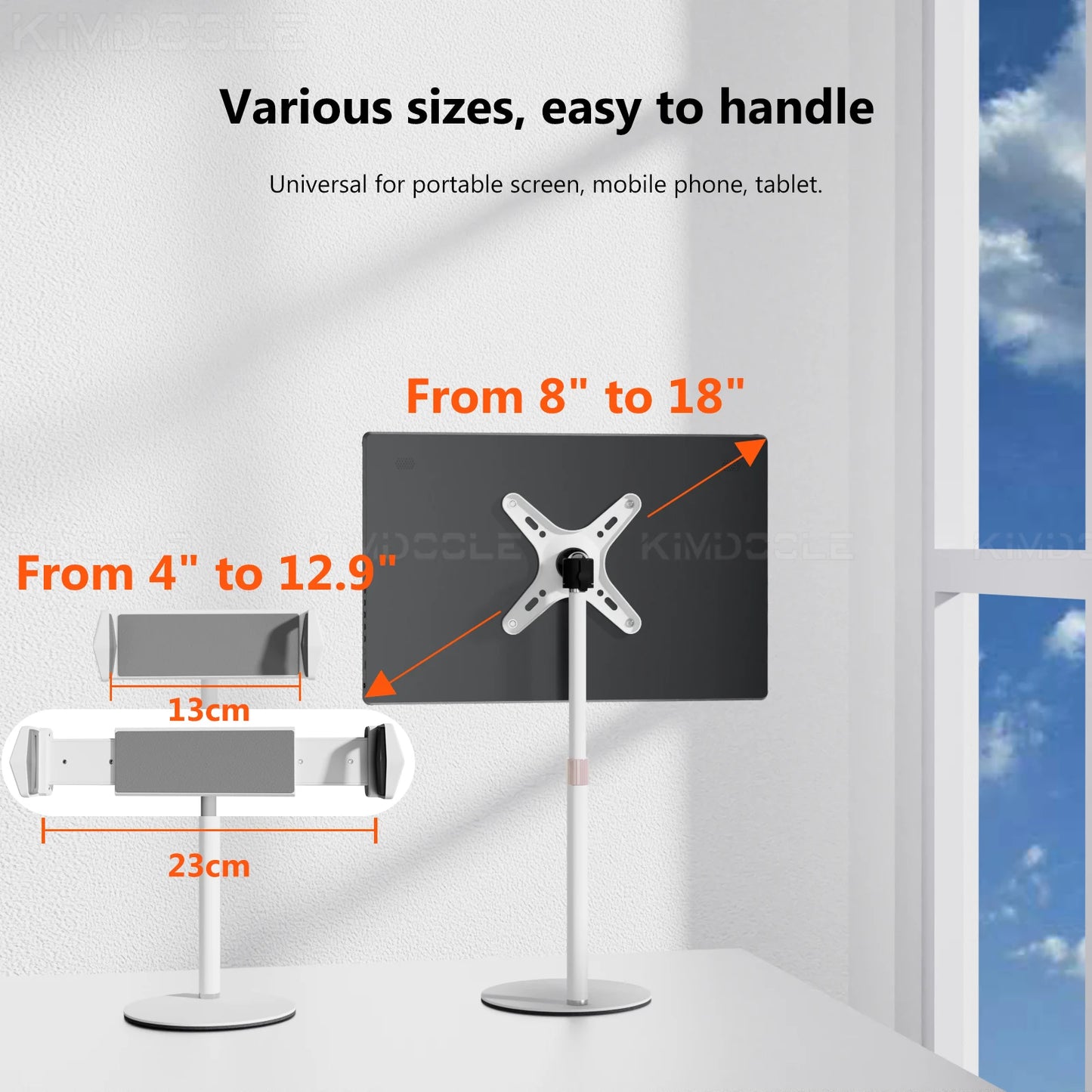 Monitor Desk Mount - Kimdoole VESA Single Monitor Stand Fits 13 to 18 Inch Screens - ZOOMNSTORE