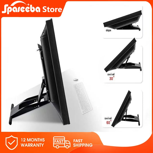 Monitor Display Stand - Adjustable LCD Monitor Bracket with Folding Non Slip Base - ZOOMNSTORE