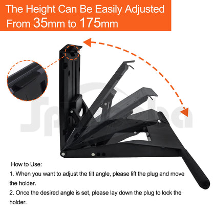 Monitor Display Stand - Adjustable LCD Monitor Bracket with Folding Non Slip Base - ZOOMNSTORE