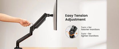 Monitor Mount Bracket - Adjustable Desk Display Bracket for 32 Inch Monitors Up to 20 Lbs - ZOOMNSTORE