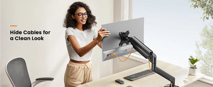 Monitor Mount Bracket - Adjustable Desk Display Bracket for 32 Inch Monitors Up to 20 Lbs - ZOOMNSTORE