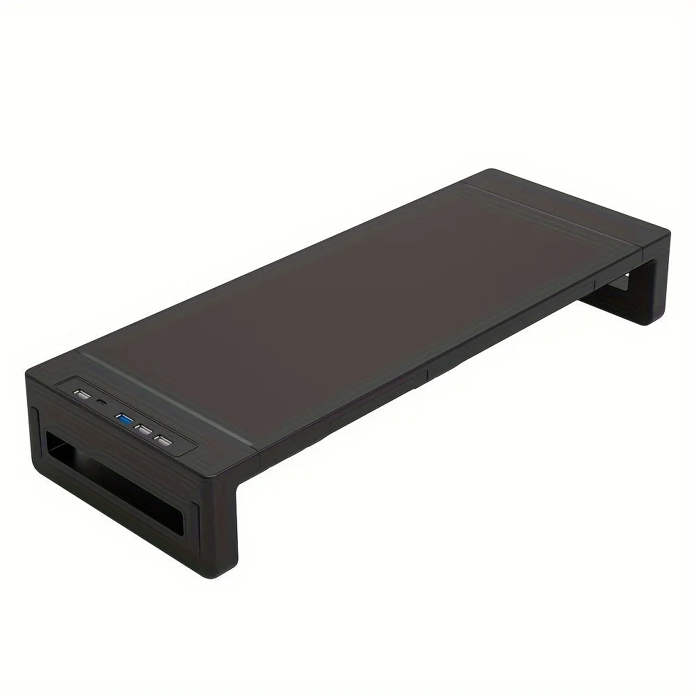 Monitor Stand Riser – Height Adjustable Desk Shelf Riser with USB Charging Ports - ZOOMNSTORE