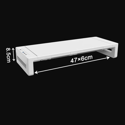 Monitor Stand Riser – Height Adjustable Desk Shelf Riser with USB Charging Ports - ZOOMNSTORE