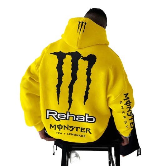 Monster Energy Hoodies – Charcoal Gray Streetwear Pullover For Men & Women - ZOOMNSTORE