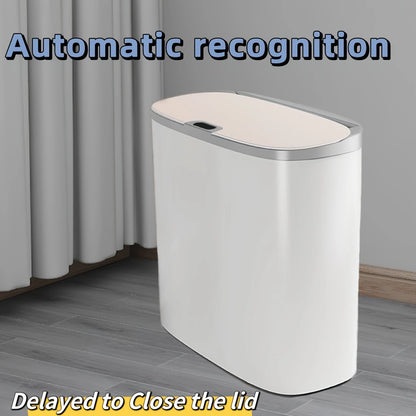 Motion Sensor Trash Can - 13L Automatic Waterproof Bin for Bathroom Kitchen Office Bedroom - ZOOMNSTORE