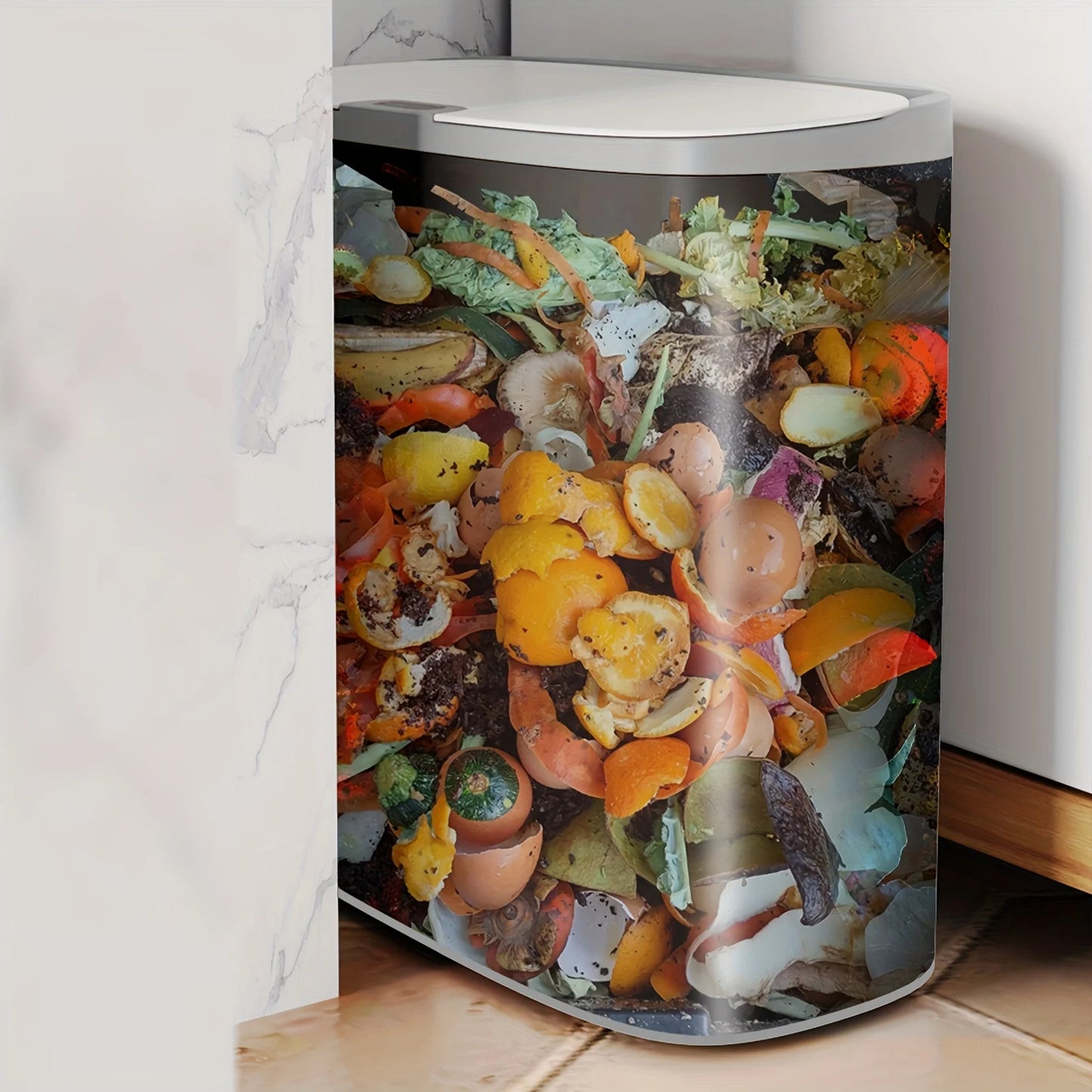 Motion Sensor Trash Can - 13L Automatic Waterproof Bin for Bathroom Kitchen Office Bedroom - ZOOMNSTORE