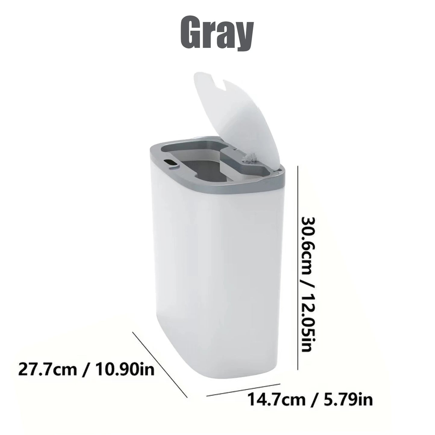 Motion Sensor Trash Can - 13L Automatic Waterproof Bin for Bathroom Kitchen Office Bedroom - ZOOMNSTORE