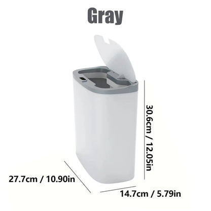 Motion Sensor Trash Can - 13L Automatic Waterproof Bin for Bathroom Kitchen Office Bedroom - ZOOMNSTORE