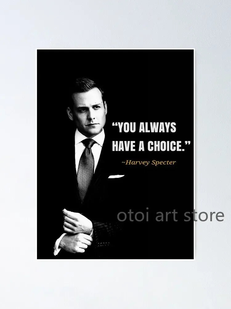 Harvey Specter Motivational Quotes Canvas Art - Inspirational Lawyer Wall Decor for Home Office - ZOOMNSTORE