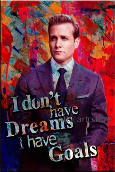 Harvey Specter Motivational Quotes Canvas Art - Inspirational Lawyer Wall Decor for Home Office - ZOOMNSTORE