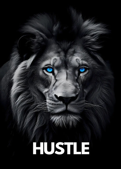 Animal Motivational Wall Art - Lion Wolf Leopard Canvas Prints for Home Office Decor - ZOOMNSTORE