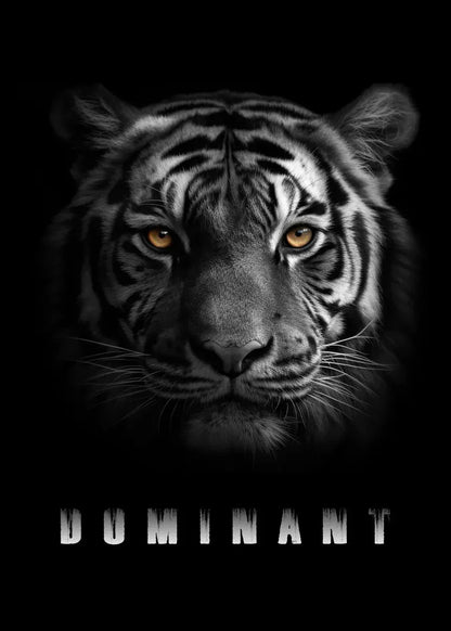 Animal Motivational Wall Art - Lion Wolf Leopard Canvas Prints for Home Office Decor - ZOOMNSTORE