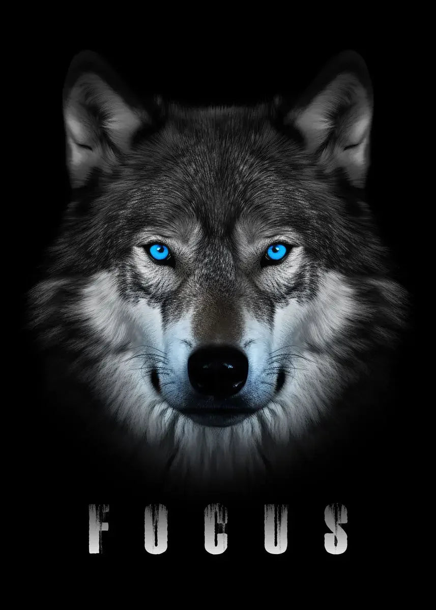 Animal Motivational Wall Art - Lion Wolf Leopard Canvas Prints for Home Office Decor - ZOOMNSTORE